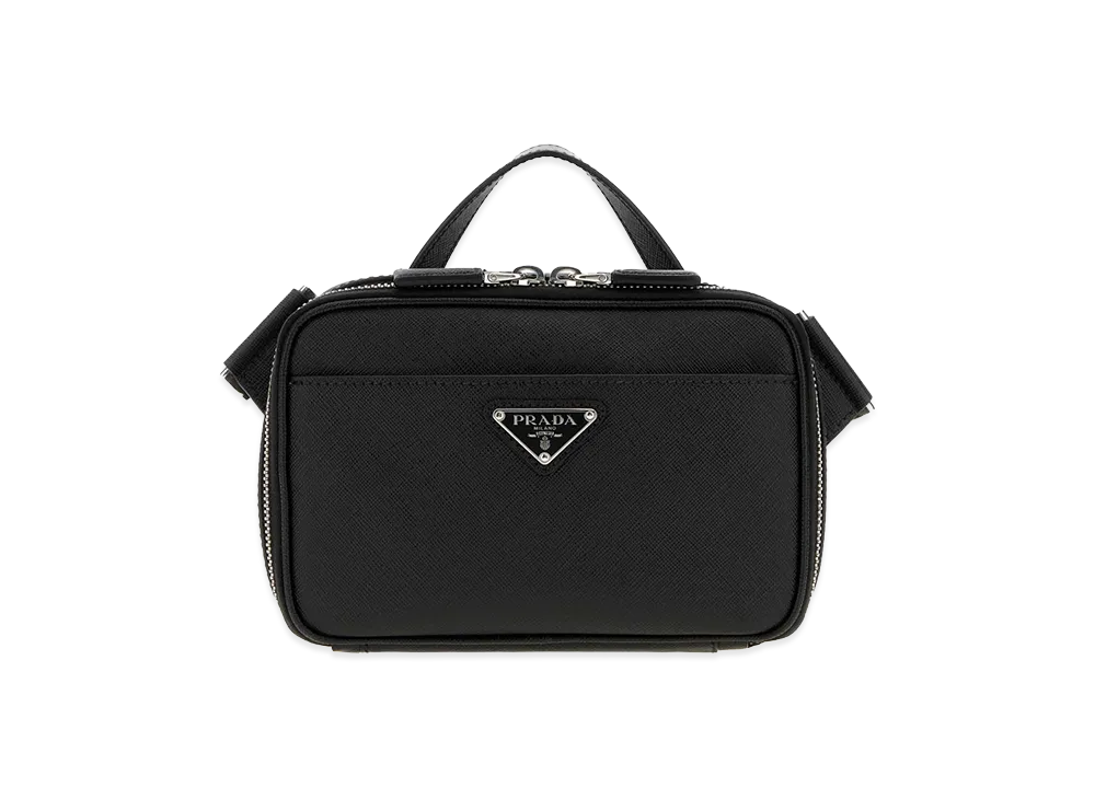 PRADA Leather Crossbody Bag "Black"