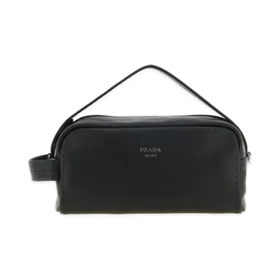 PRADA Nappa Leather Shoulder Bag "Black"