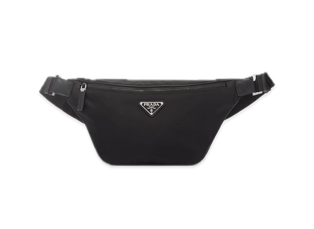 プラダ リナイロン x サフィアーノレザー ベルトバッグ "ブラック" 2VL033_2DMH_F0002_V_OOM