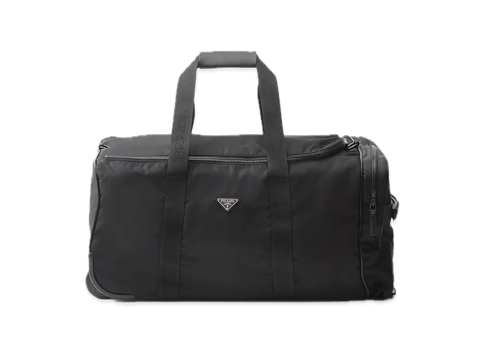 PRADA Re-Nylon x Saffiano Leather Trolley "Black"