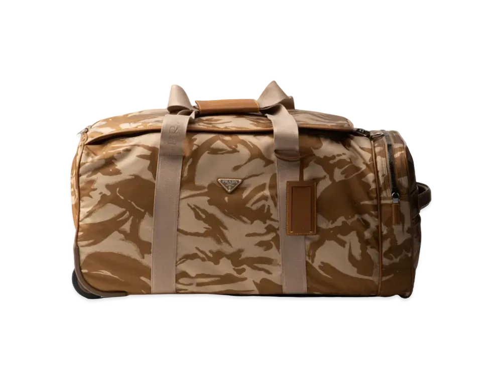 PRADA Re-Nylon and Leather Trolley "Khaki"