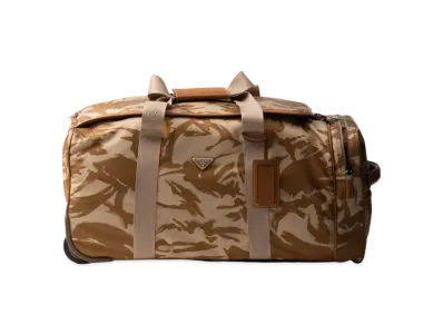 PRADA Re-Nylon and Leather Trolley "Khaki"
