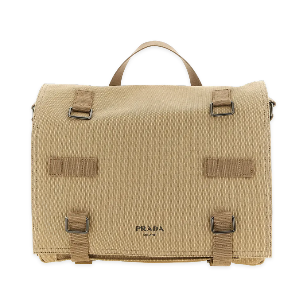 PRADA Canvas Shoulder Strap "Beige"
