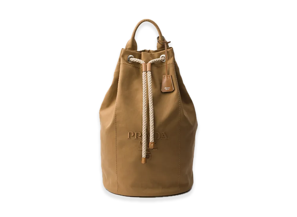 PRADA Canvas Drawstring Duffle Bag "Tobacco"