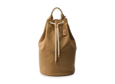PRADA Canvas Drawstring Duffle Bag "Tobacco"