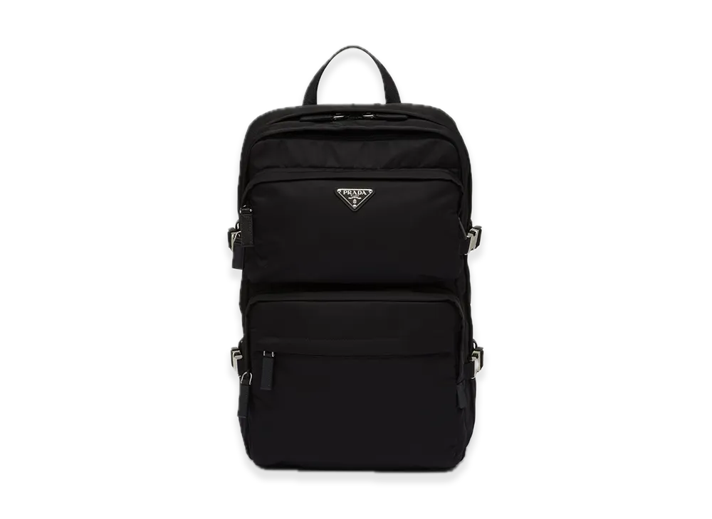 PRADA Re-Nylon x Saffiano Leather Backpack "Black"