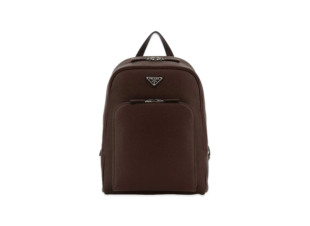 PRADA Leather Backpack "Brown"