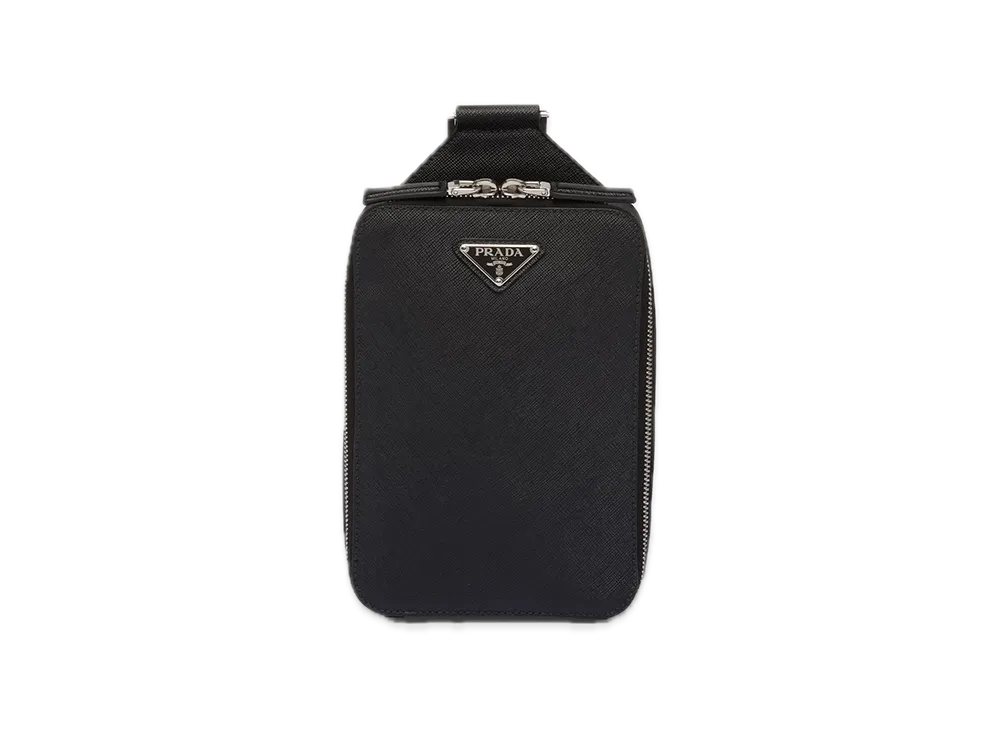 プラダ ブリック サフィアーノ ワンショルダーバッグ "ブラック" 2VZ106_9Z2_F0002_V_OOO