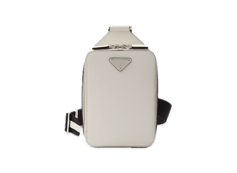 PRADA Brique Saffiano One-Shoulder Bag "White"