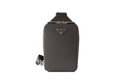 PRADA Brique Saffiano One-Shoulder Bag "Gray"