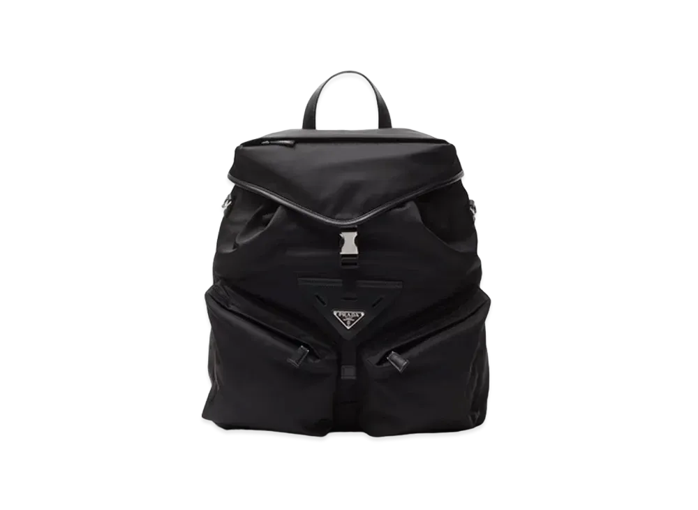 PRADA Re-Nylon and Leather Backpack "Black"