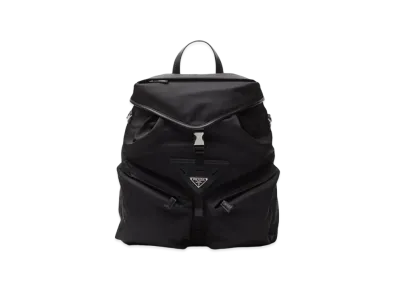 PRADA Re-Nylon and Leather Backpack "Black"