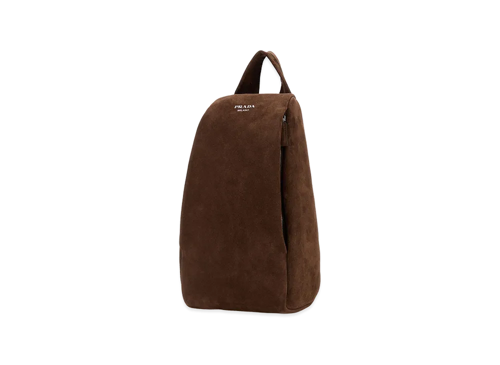 PRADA Suede Backpack "Brown"