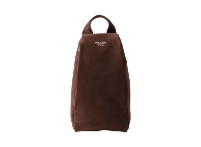 PRADA Suede Backpack "Dark Brown"