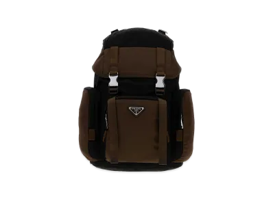 PRADA Two-Tone Re-Nylon Backpack "Brown/Black"