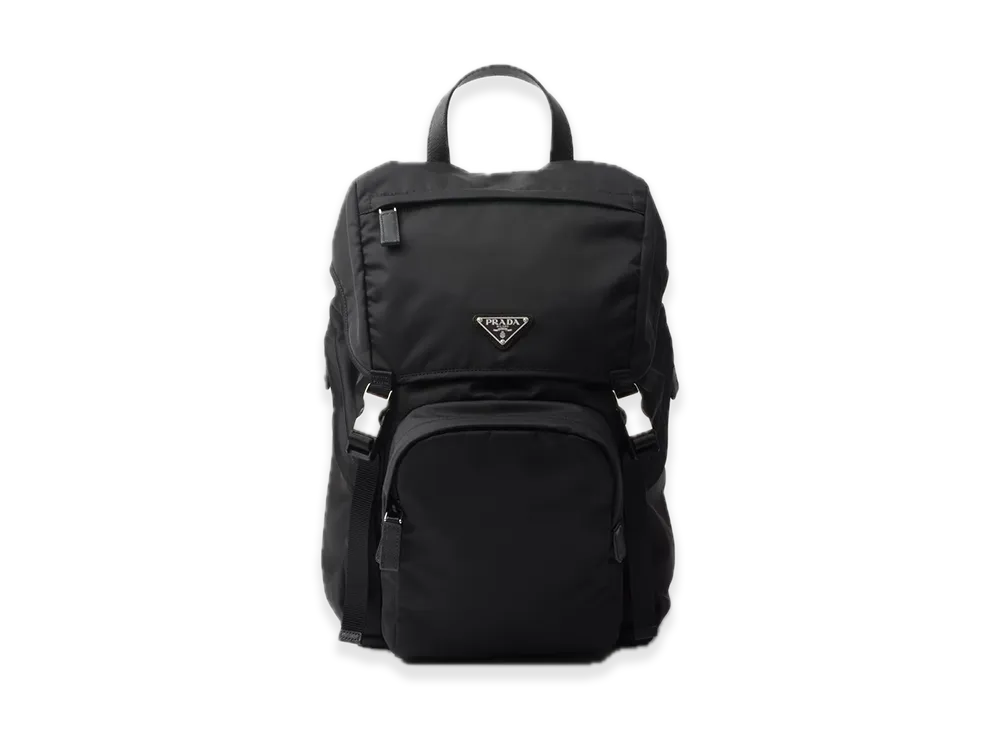 PRADA Re-Nylon x Saffiano Leather Backpack "Black"