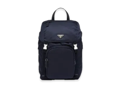 PRADA Re-Nylon x Saffiano Leather Backpack "Navy"