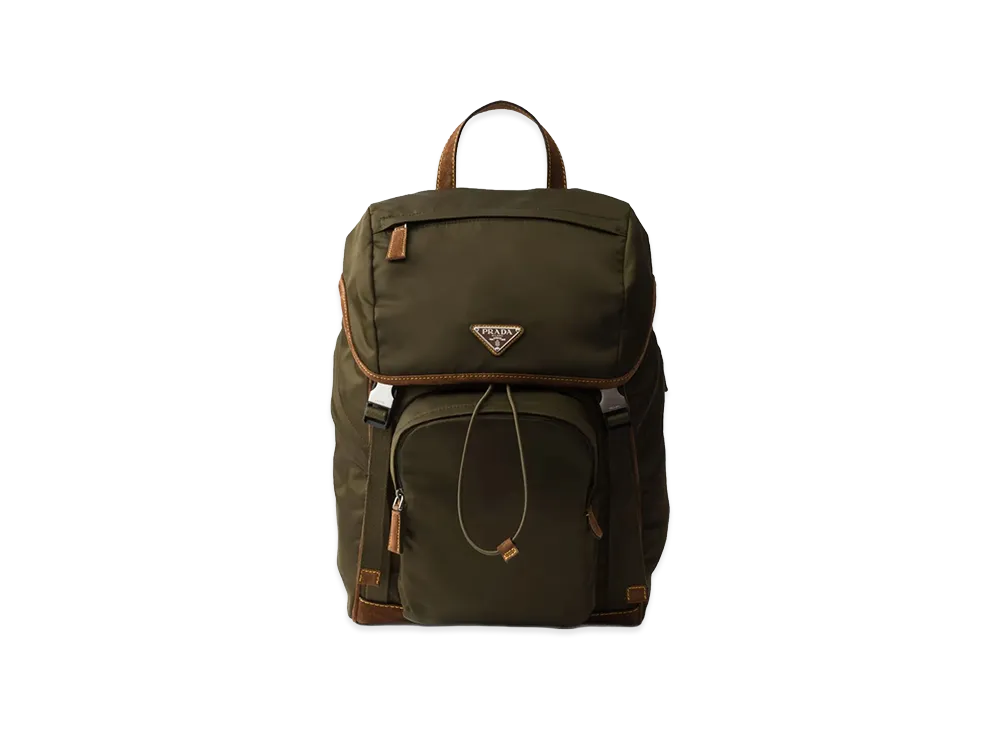 PRADA Re-Nylon And Suede Backpack "Brown"