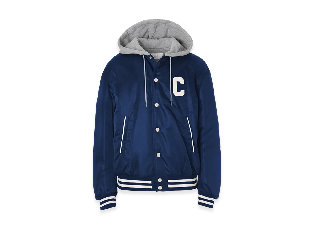 CELINE Oversized Hooded Teddy Jacket "Navy"
