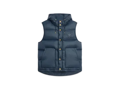 CELINE Oversized Sleeveless Down Jacket In Lightweight Nylon "Navy"