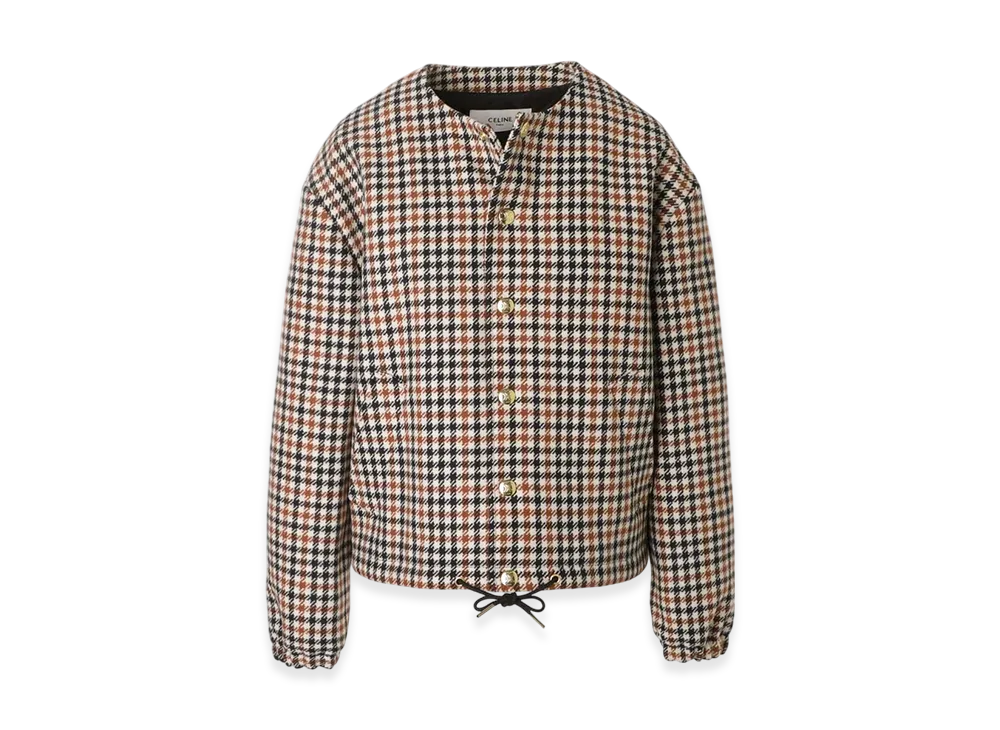 CELINE Jacket With Pure Collar "Noir/Rouille"