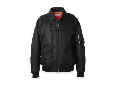 CELINE Padded Zip-Up Blouson Bomber Jacket "Black"