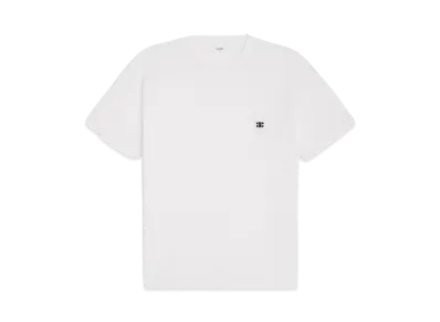 CELINE Men's Triomphe Loose T-Shirt in Cotton Jersey "Off White/Black"