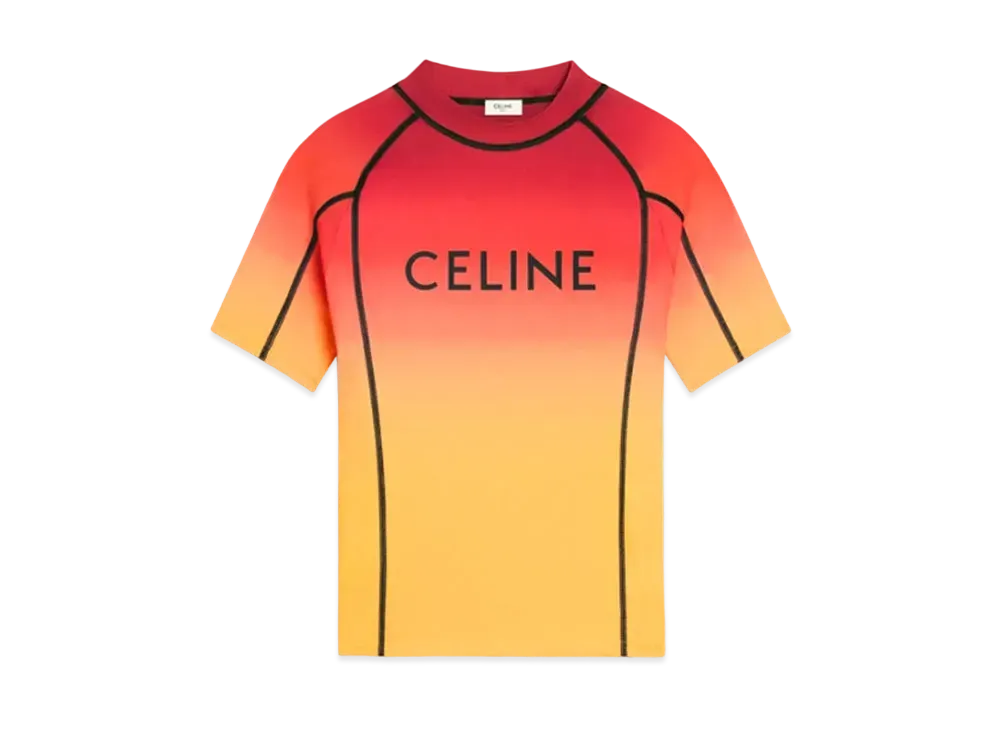CELINE Surf T-Shirt Sunset Lycra "Multicolor/Black"