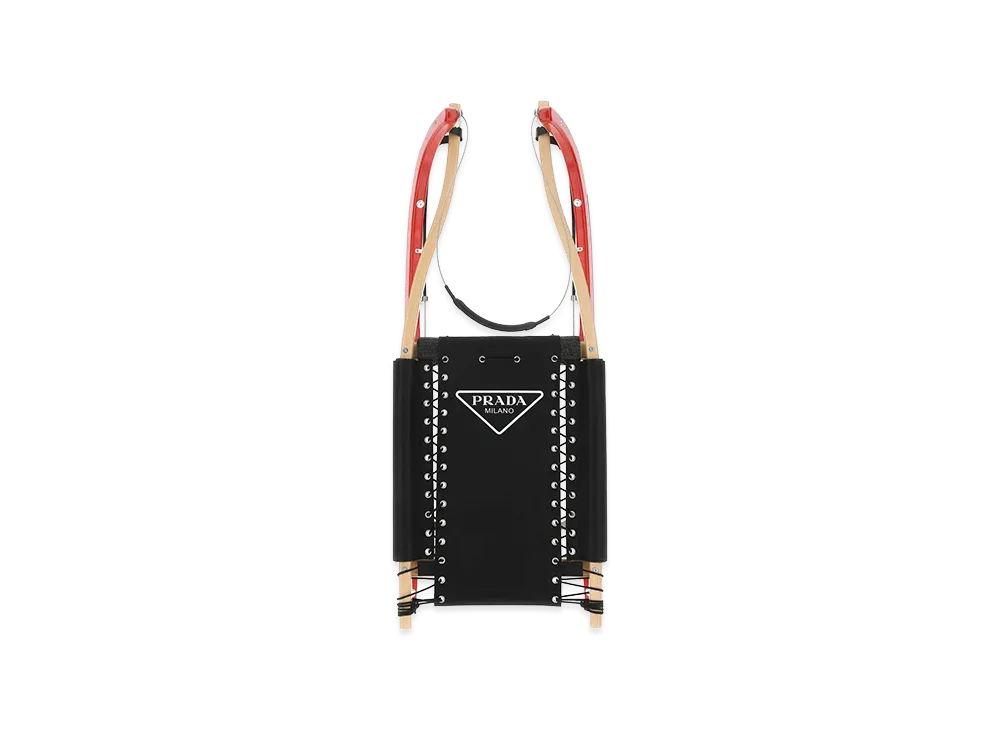 PRADA Multicolor Wood Toboggan "Black"