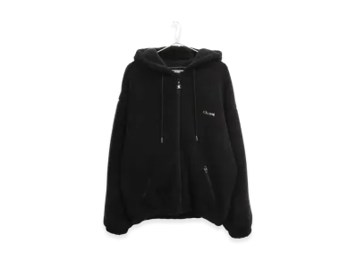 CELINE Front Logo Zip-Up Fleece Jacket "Black"