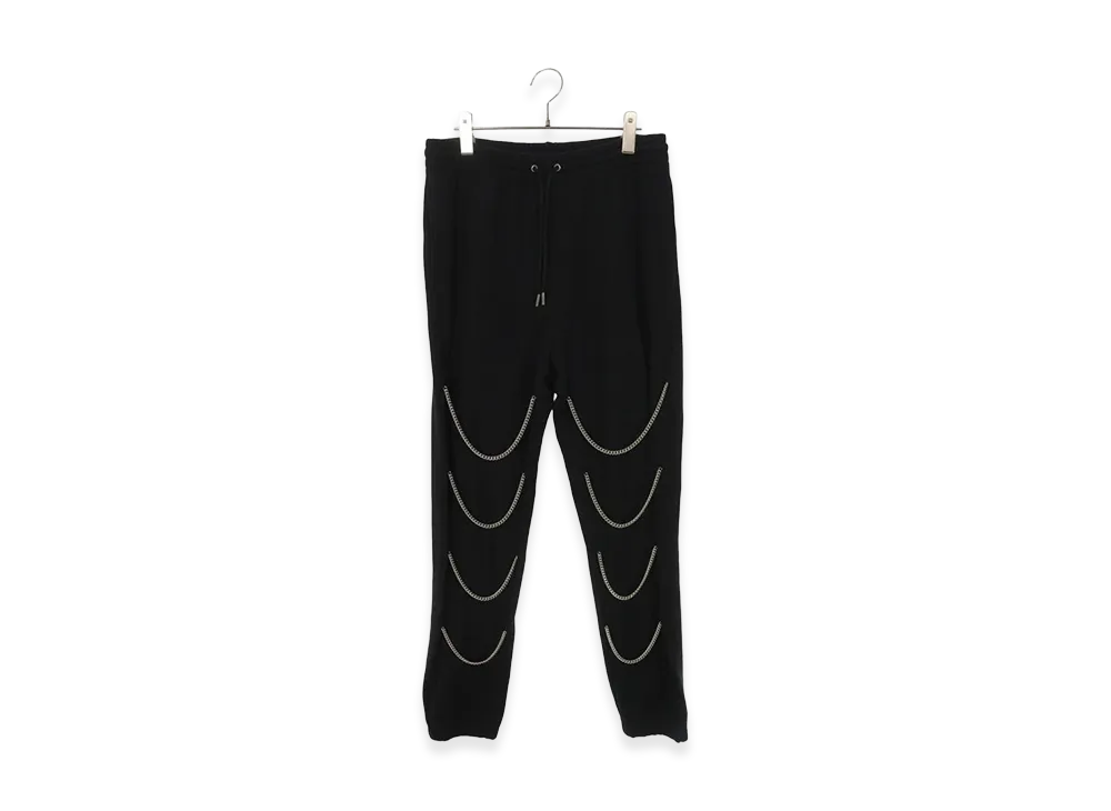 セリーヌ チェーンジョガースウェットロングパンツ "ブラック" 2Z108052H