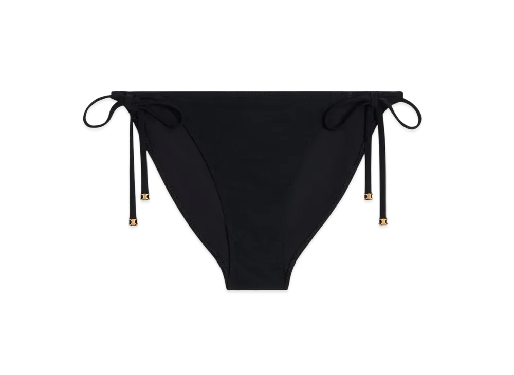 CELINE Women's Triomphe Swimsuit Bottom in Matte Jersey "Black"
