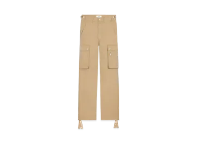 CELINE Cargo Pants In Cotton Linen "Beige"