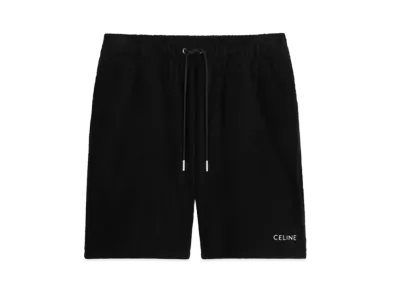 CELINE Shorts In Terry Cotton "Black/White"