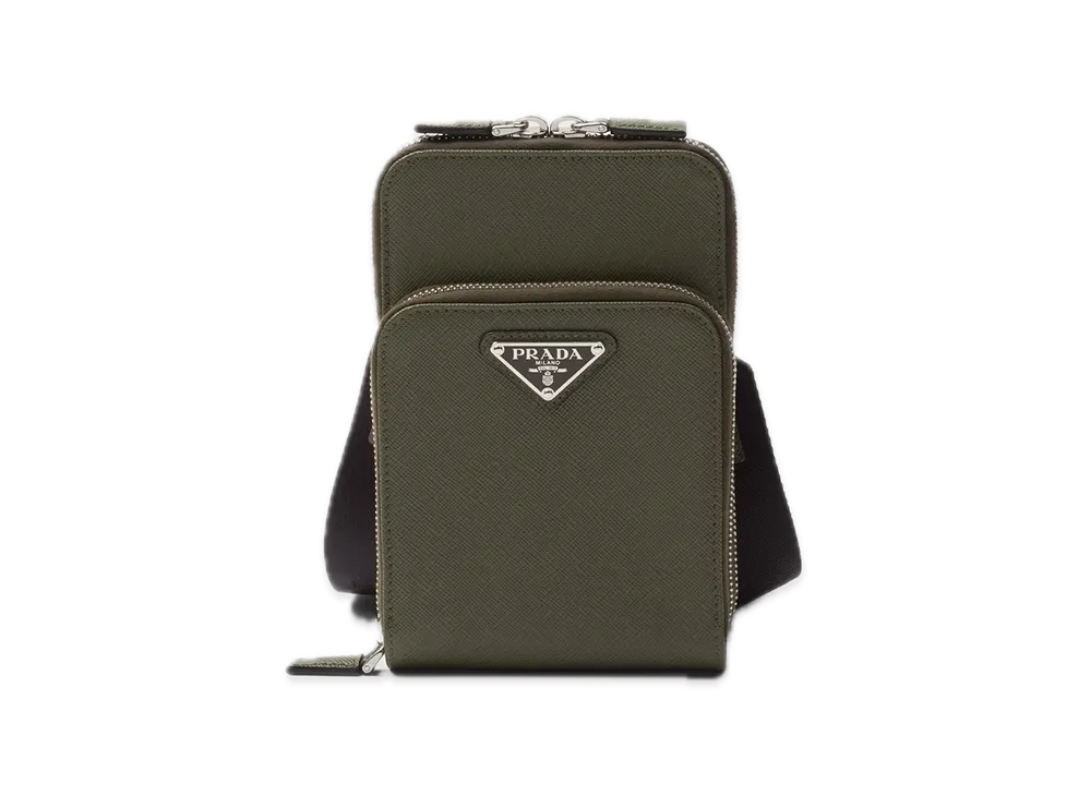 PRADA Saffiano Leather Smartphone Case "Green"