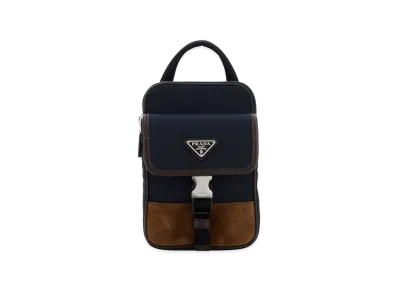 PRADA Two-Tone Nylon And Suede Phone Case "Multicoloured"