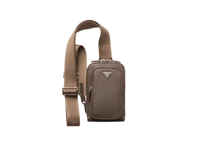 PRADA Leather Smartphone Case "Gray Brown"
