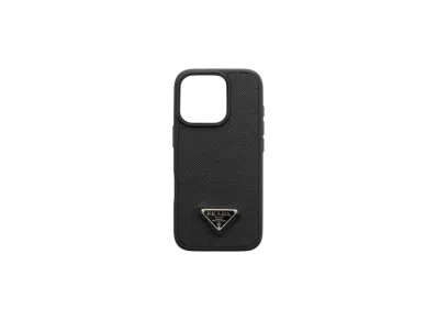 PRADA Saffiano Leather Case For iPhone 16 Pro "Black"