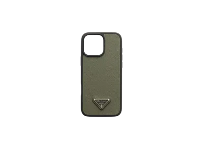 PRADA Saffiano Leather Case For iPhone 16 Pro Max "Green"