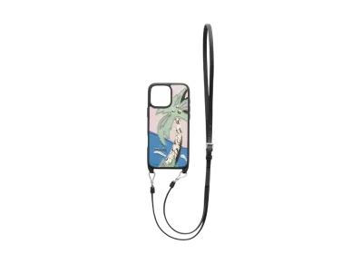 PRADA Saffiano and Ayers Leather Case For iPhone 16 Pro Max with Shoulder Strap "Pink"