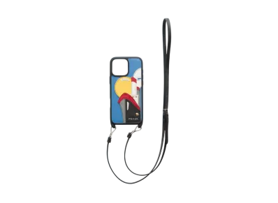 PRADA Saffiano Leather Case For iPhone 16 Pro Max "Blue"