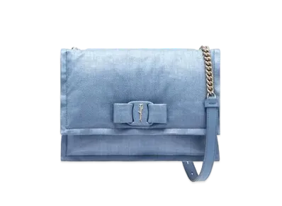 Salvatore Ferragamo Viva Bow Bag (S) "Chambray"