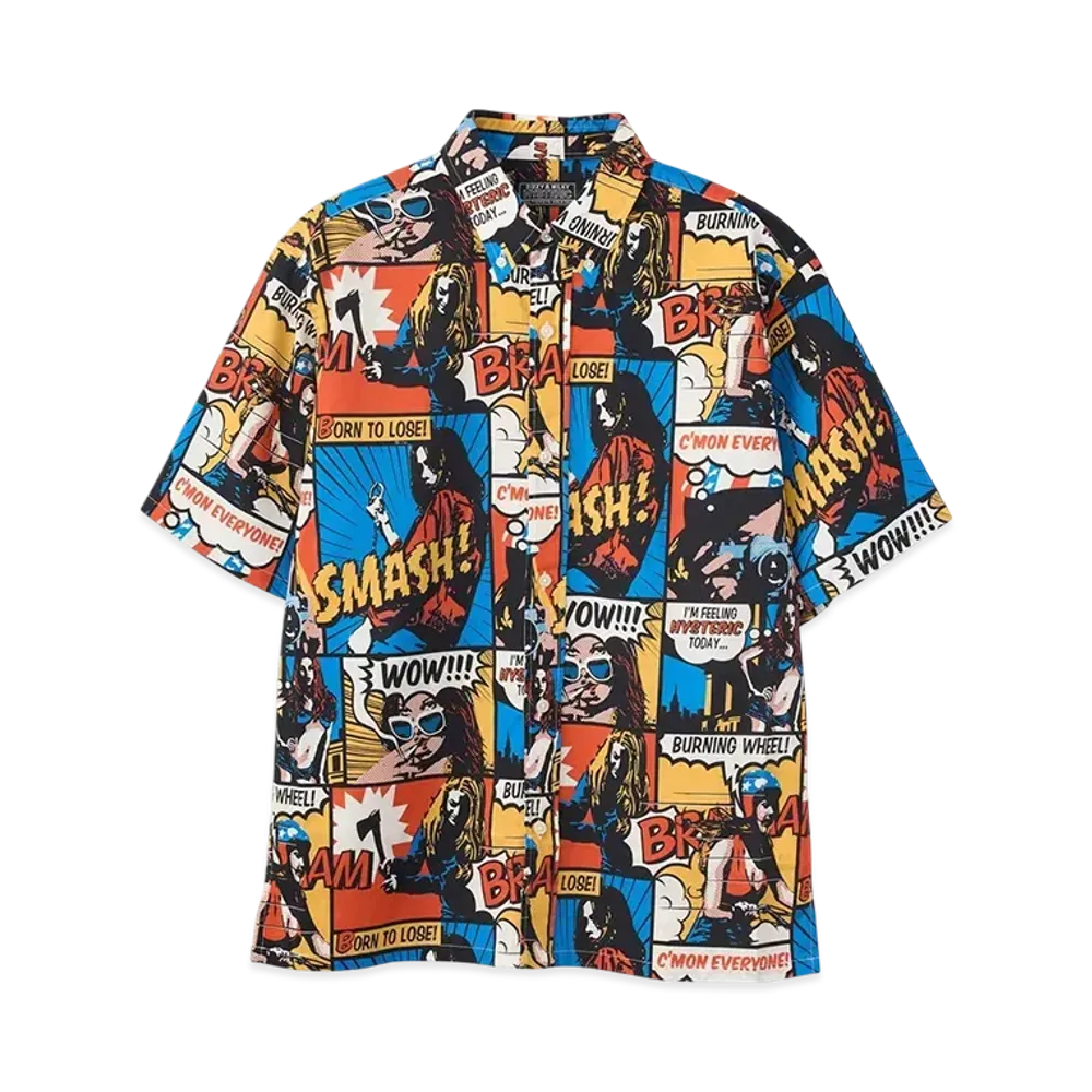 HYSTERIC GLAMOUR Feeling Hysteric Pattern Button Down Shirt "Others"