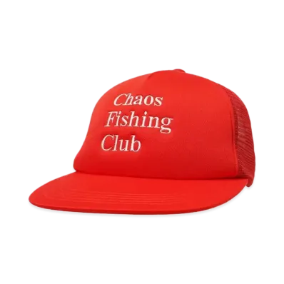 Chaos Fishing Club Logo Mesh Cap "RED"