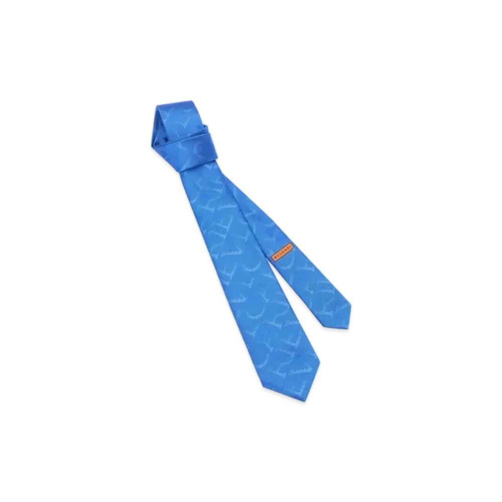 BVLGARI Logomania Tie "Blue"