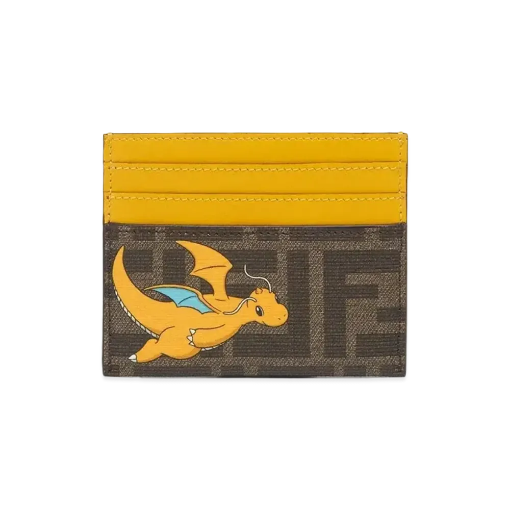 Pokemon x Fragment x FENDI Dragonite Card Case FF Fabric "Brown"