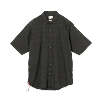 BEAMS Dotair Mesh Check Shirt "Brown"