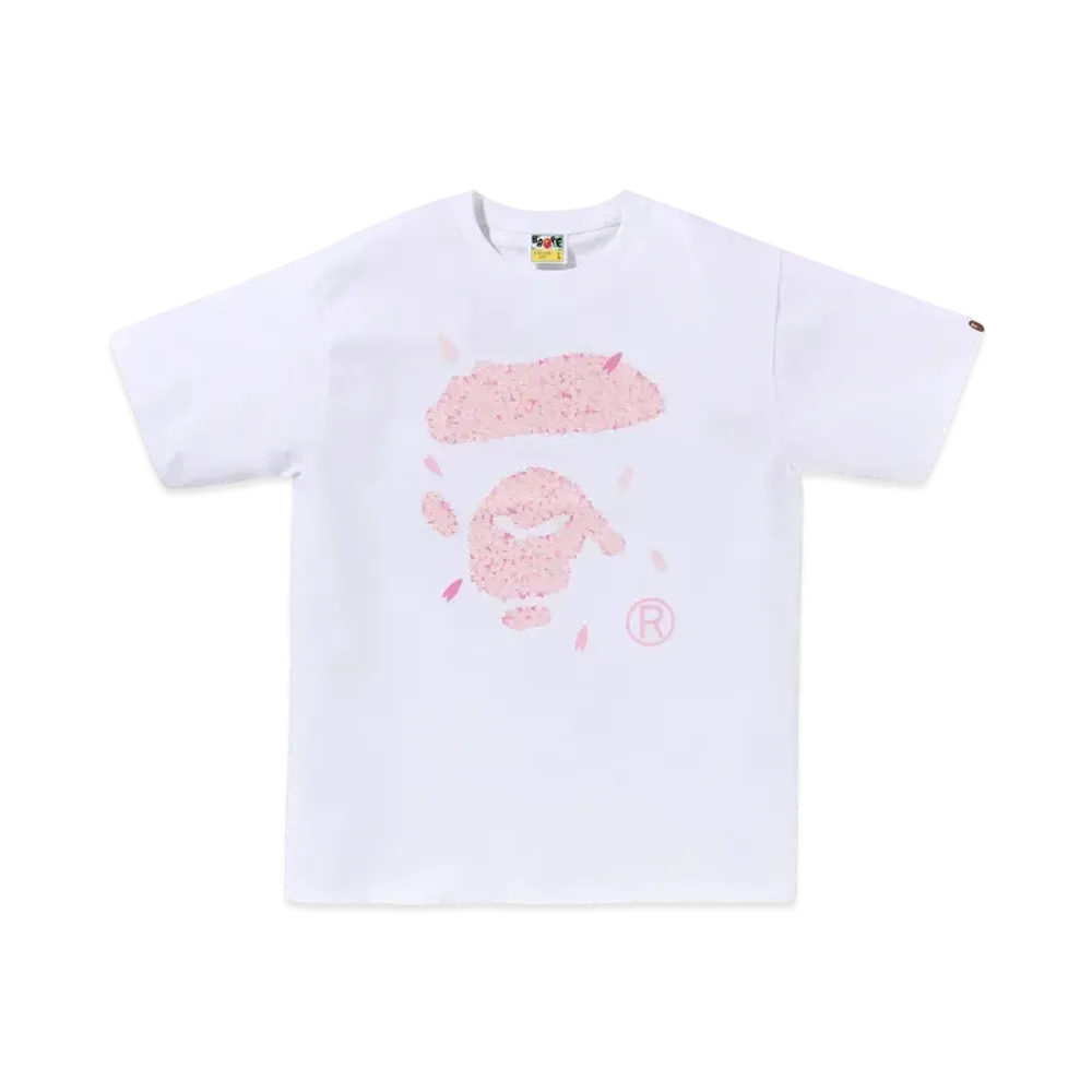 A BATHING APE Sakura Ape Face Tee "White"