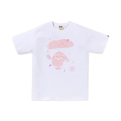A BATHING APE Sakura Ape Face Tee "White"