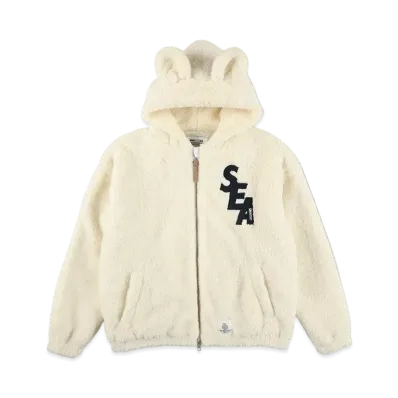 WIND AND SEA x Smoothy Boa Zip Hoodie "White"